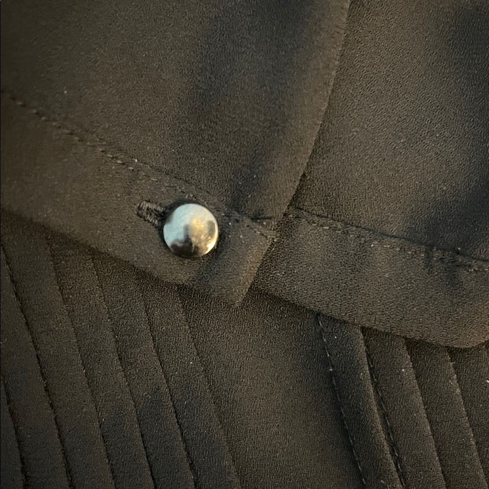 Banana Republic Black Pintuck Peplum Blouse - Picture 12 of 12